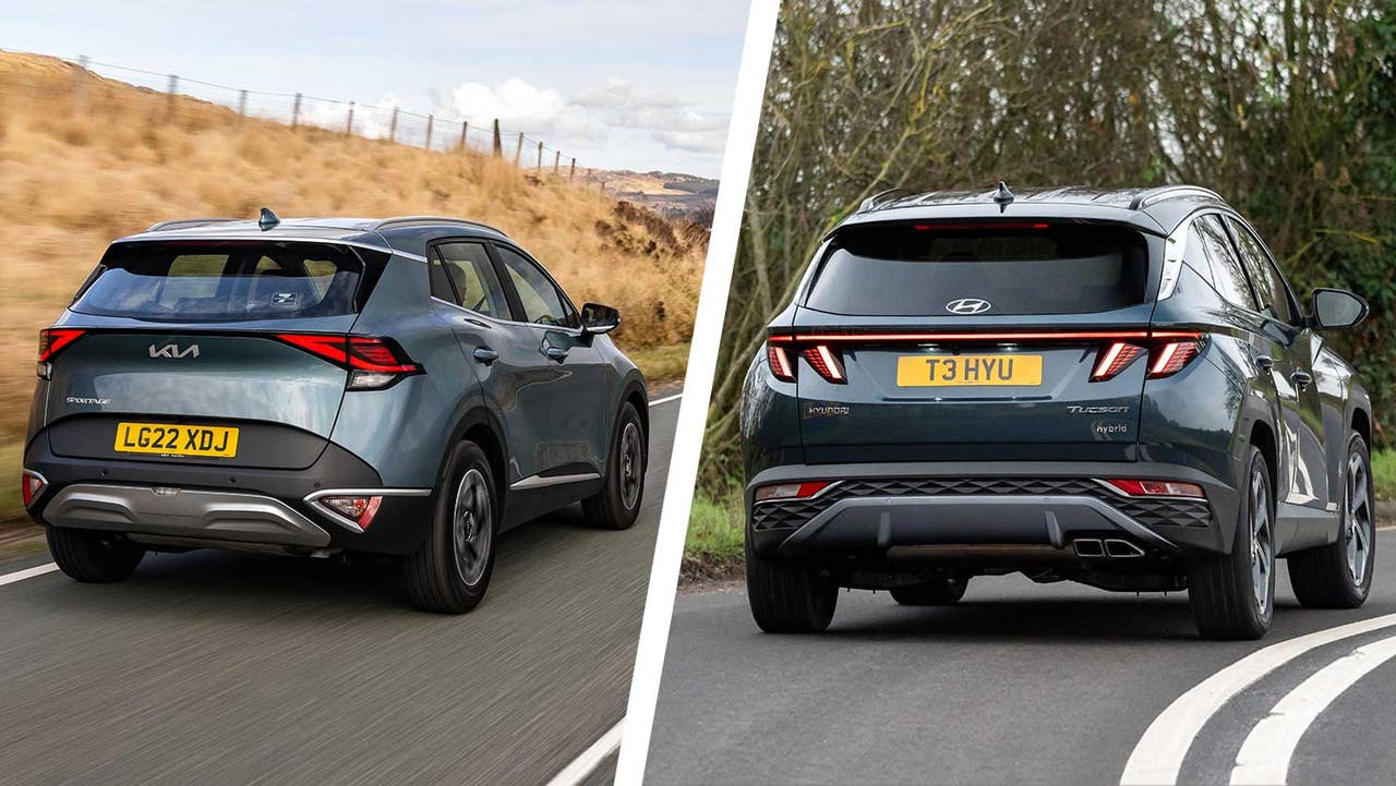 Kia Sportage and Hyundai Tucson compared - rear end