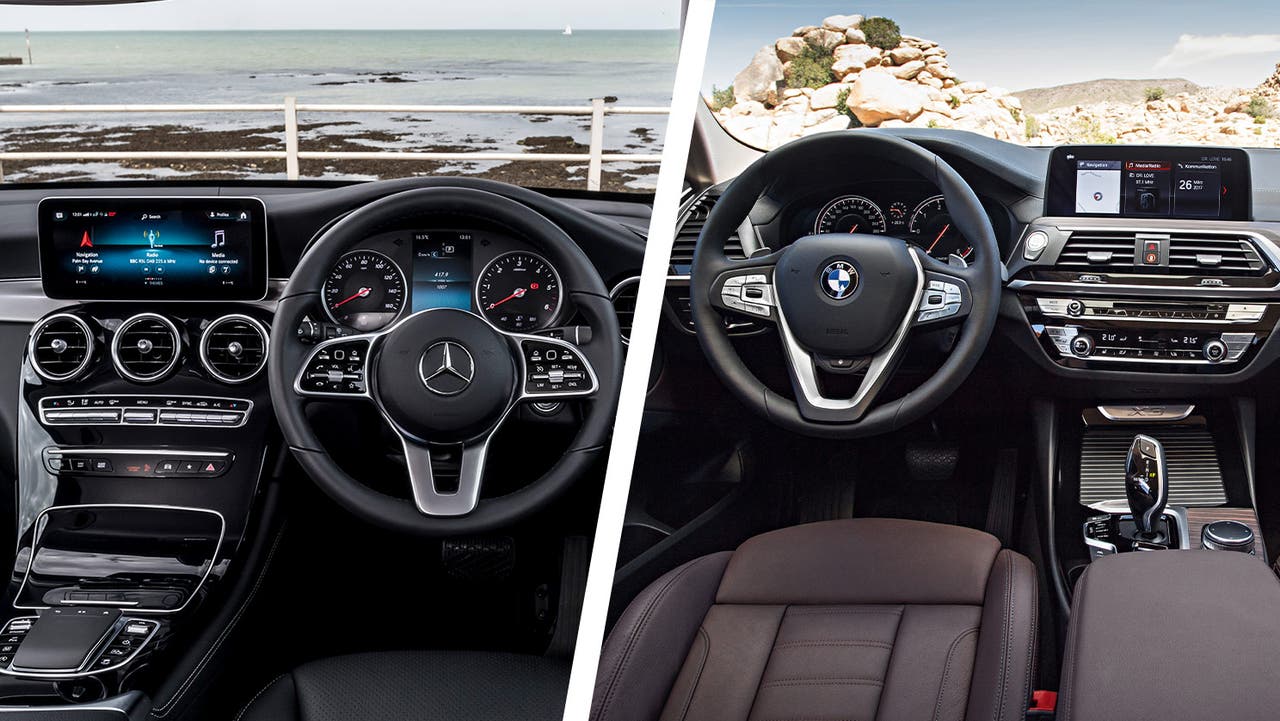 Mercedes GLC vs BMW X3 interior