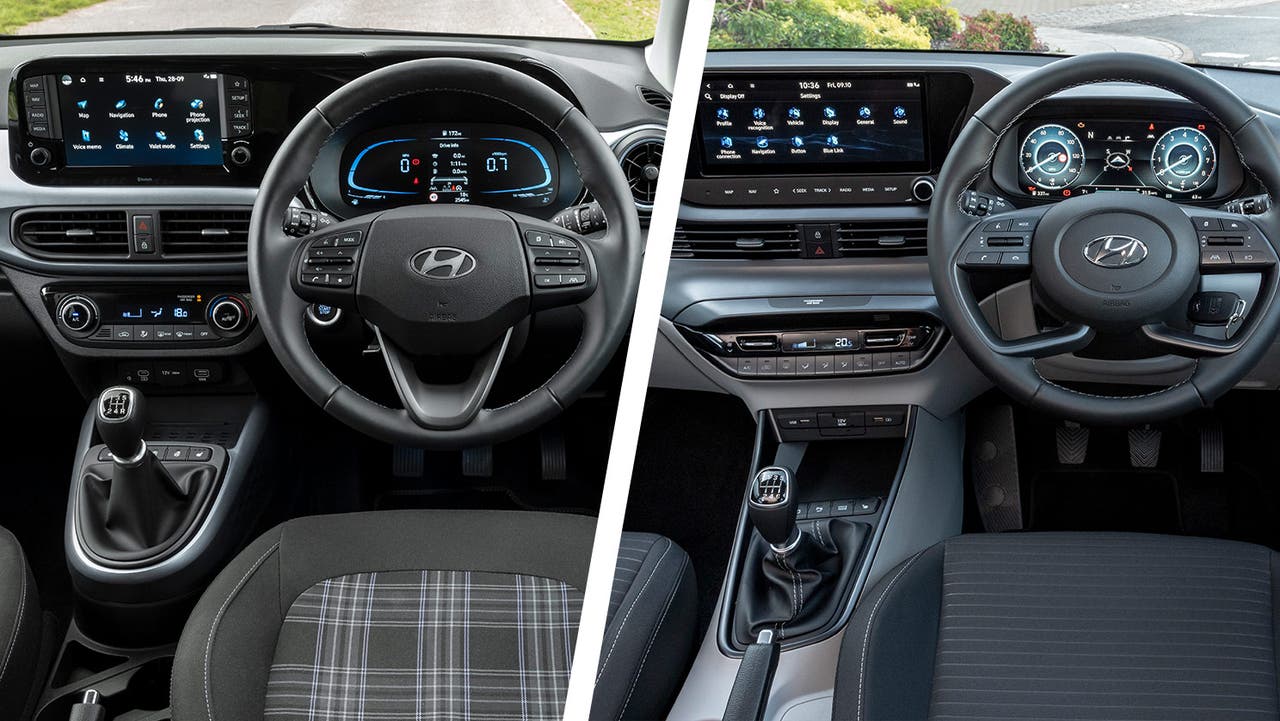 Hyundai i10 vs Hyundai i20 interior