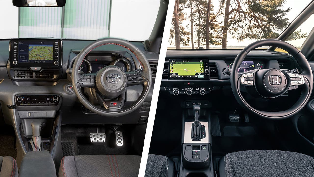 Toyota Yaris vs Honda Jazz interior