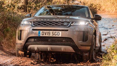 Range Rover Evoque driving off-road