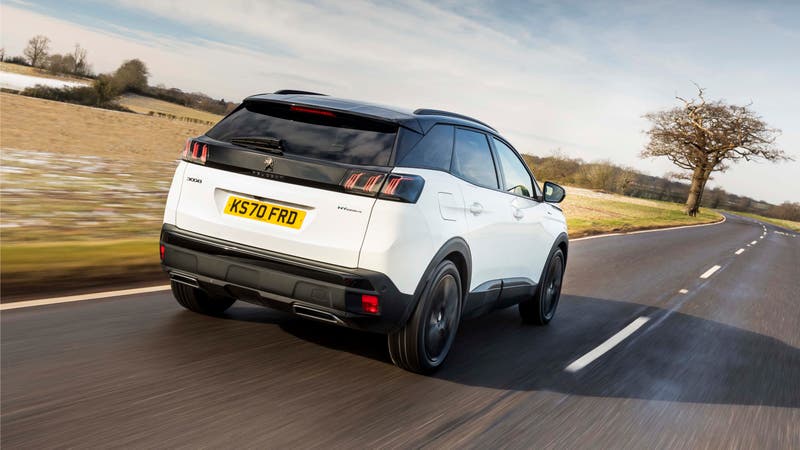 Peugeot 3008 driving rear view