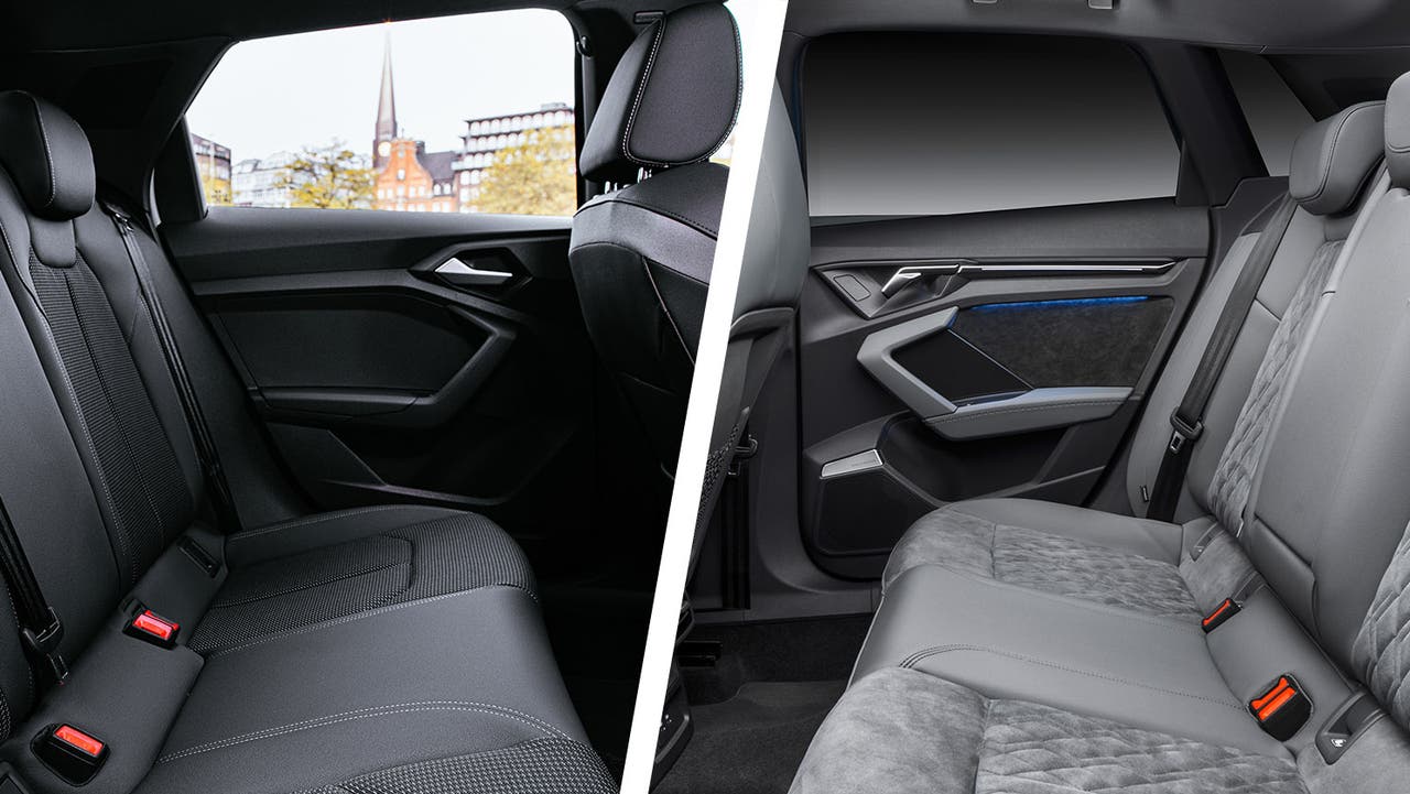 Audi A1 vs Audi A3 rear seats