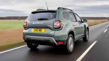 Dacia Duster driving rear view