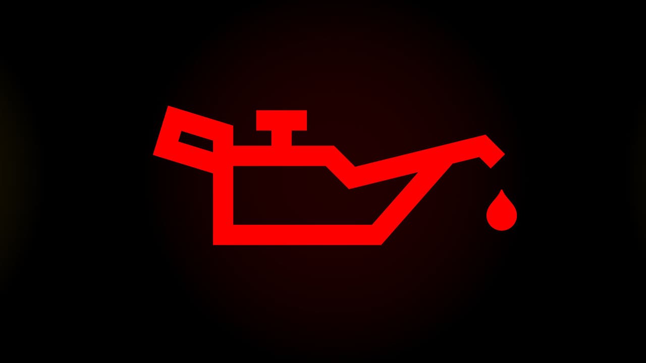 Oil system warning light