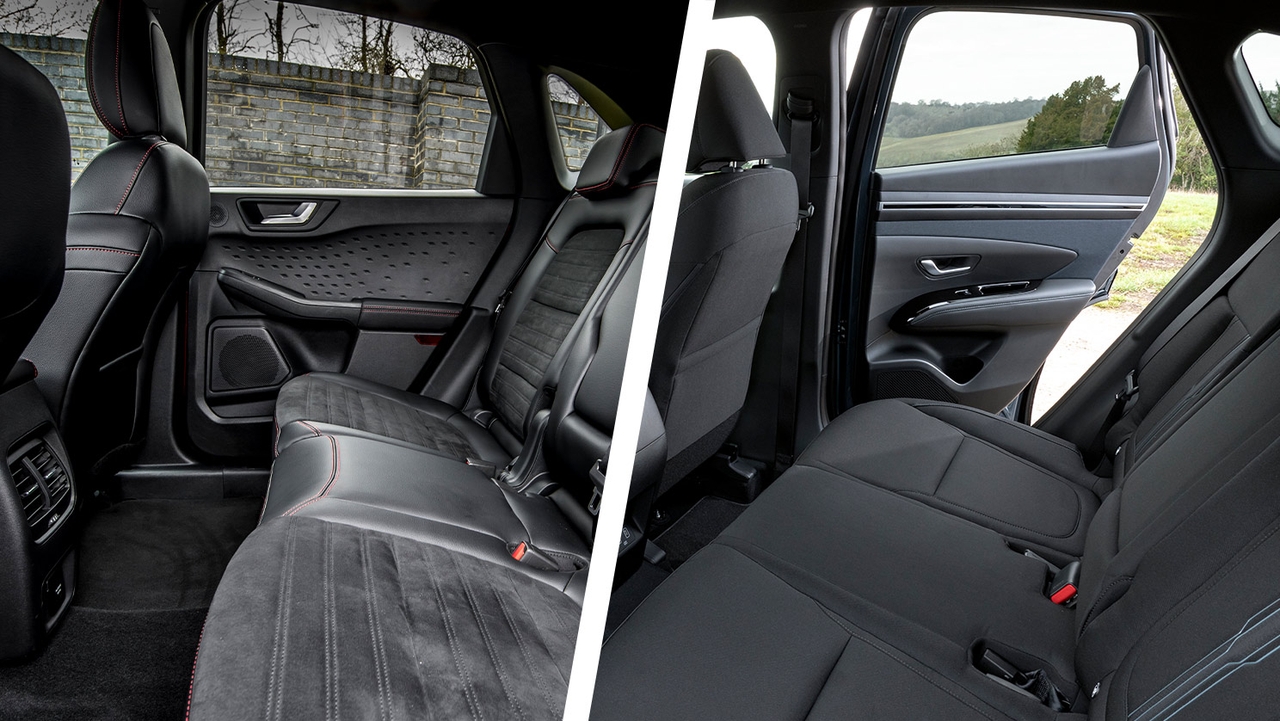 Ford Kuga vs Hyundai Tucson rear seats