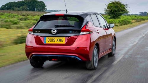 Nissan Leaf driving rear view