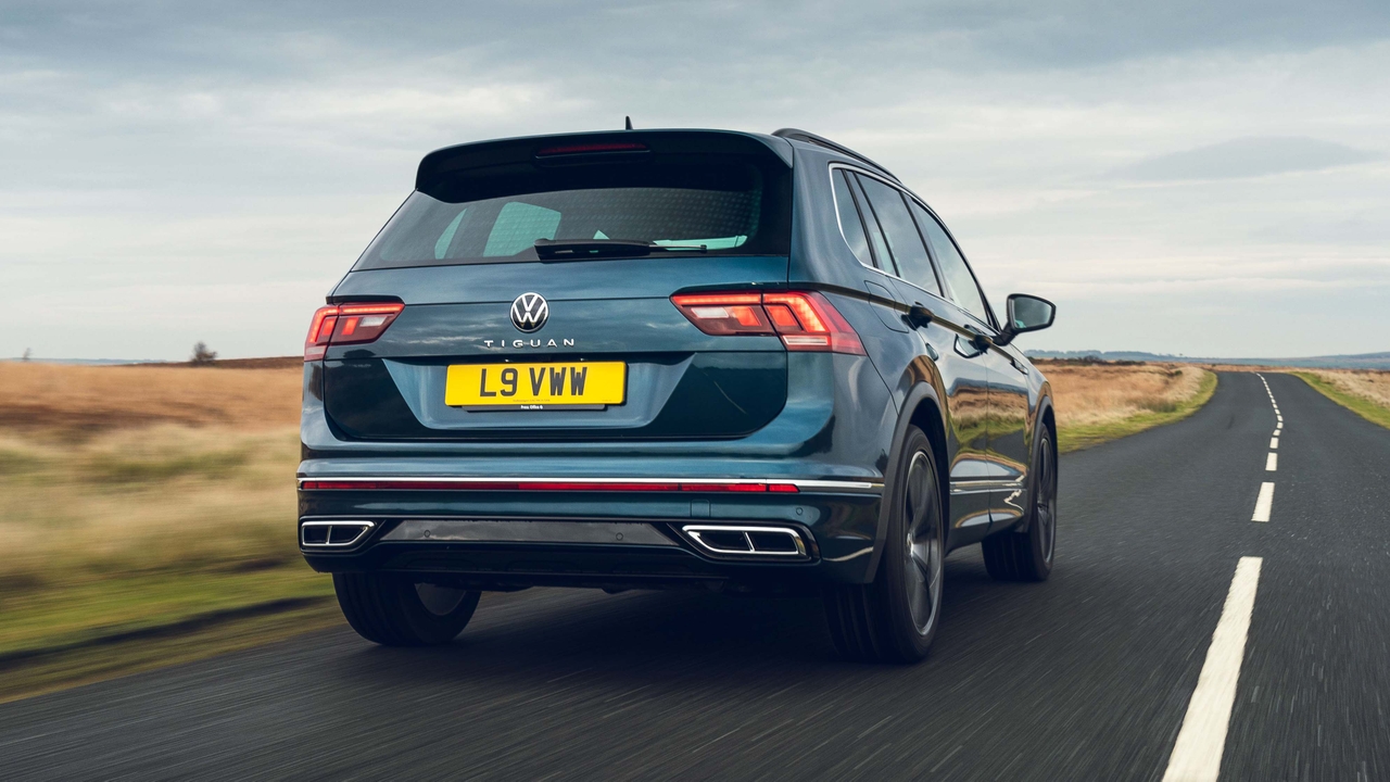 Volkswagen Tiguan rear view driving