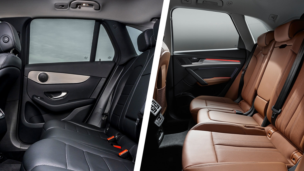 Mercedes GLC vs Audi Q5 rear seats