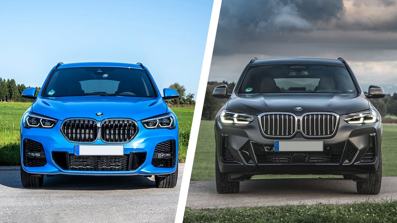 BMW X1 vs BMW X3 – front