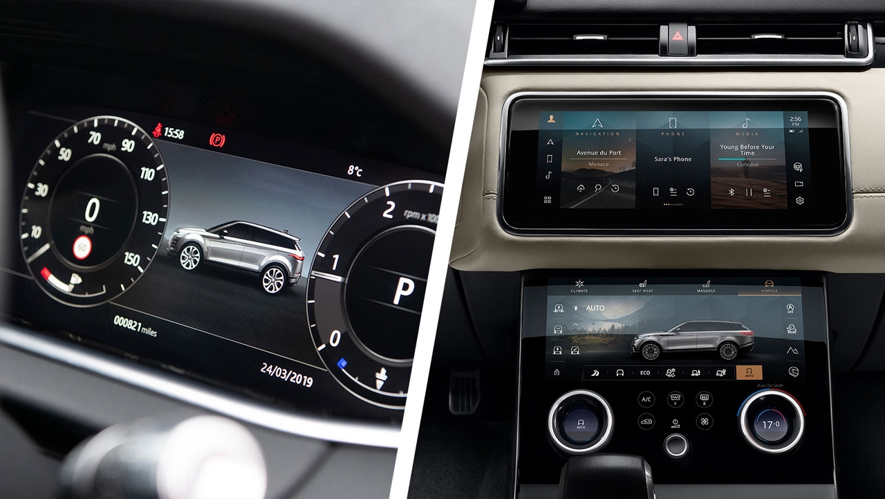 Range Rover Evoque vs Range Rover Velar interior details