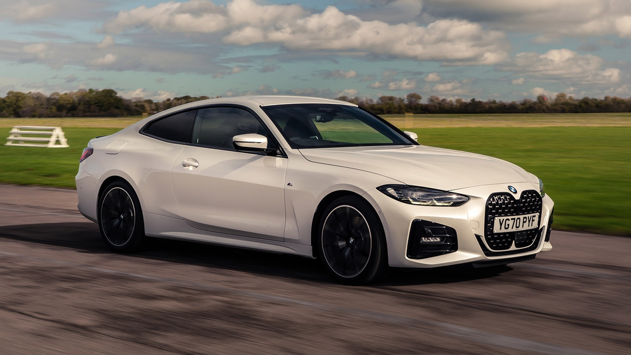 BMW 4 Series coupe in white