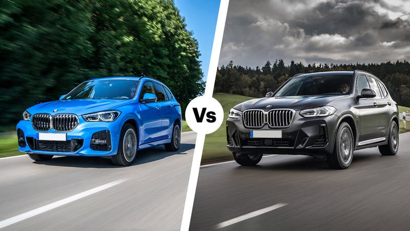 BMW X1 vs BMW X3 – front three quarter
