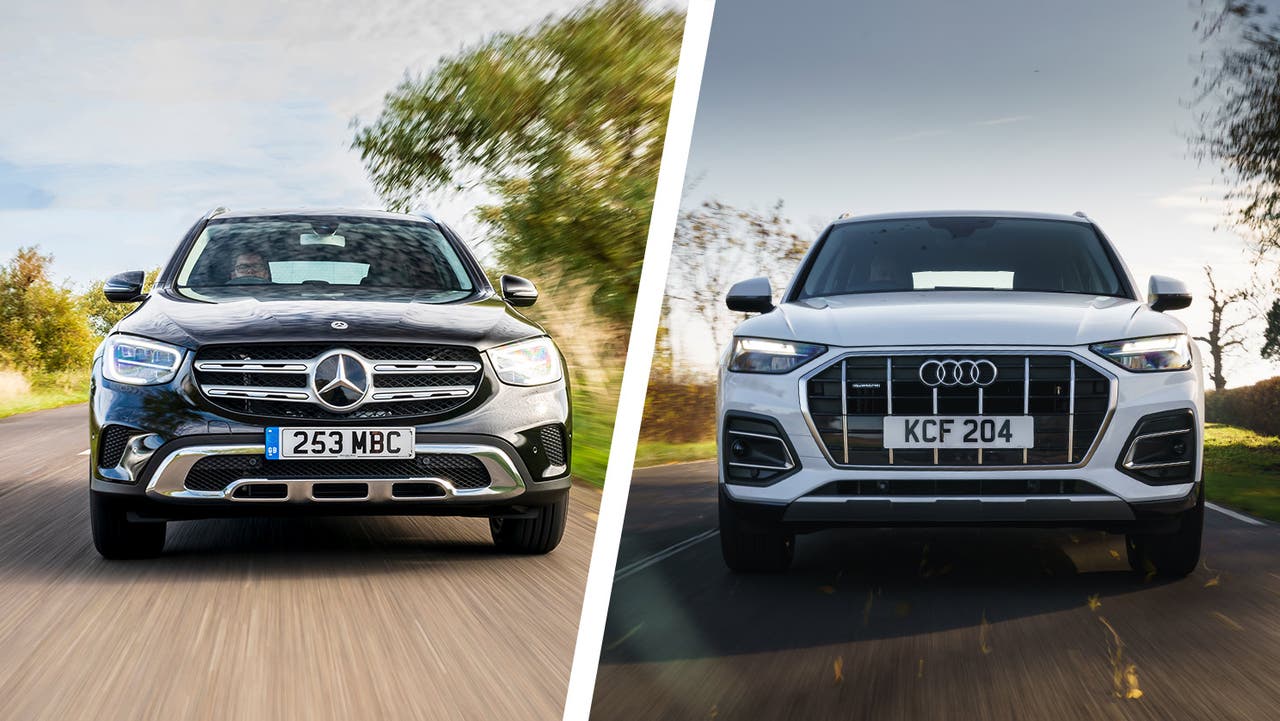 Mercedes GLC vs Audi Q5 front