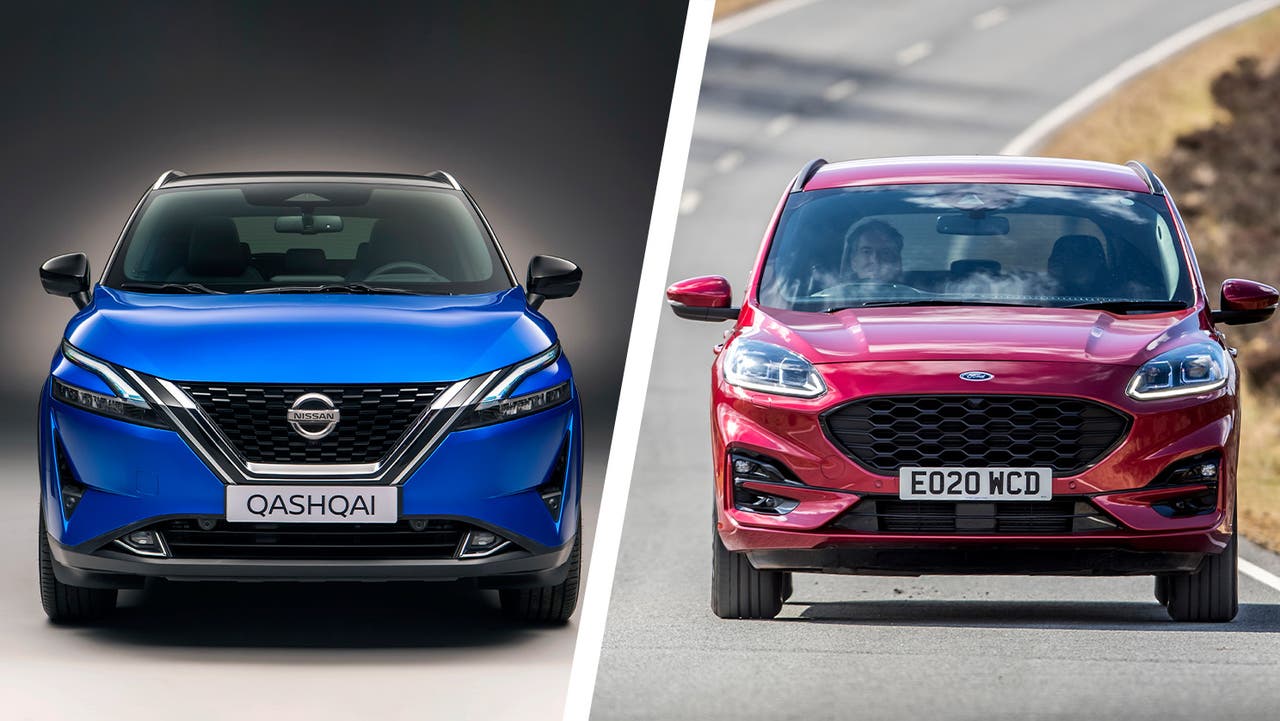 Nissan Qashqai vs Ford Kuga front