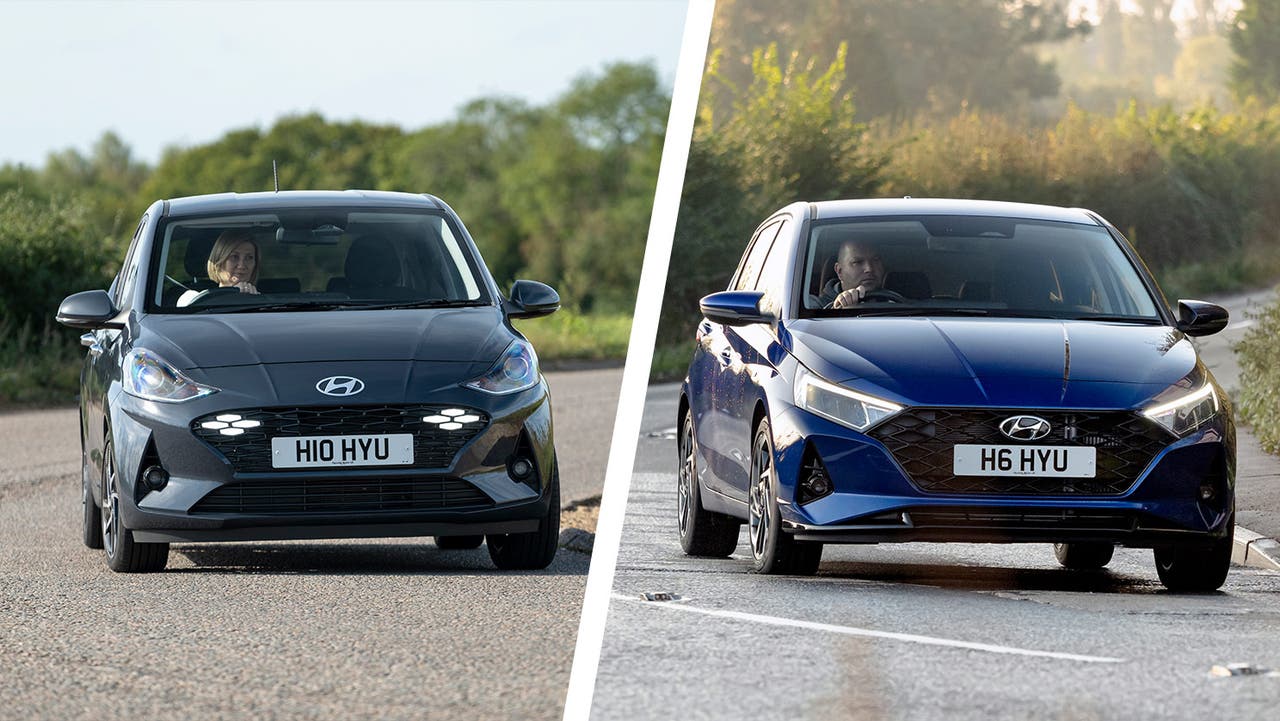 Hyundai i10 vs Hyundai i20 front