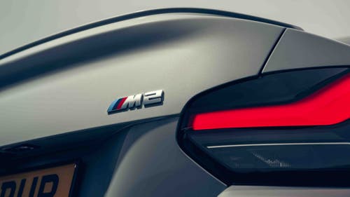 BMW M2 badge and tail-light