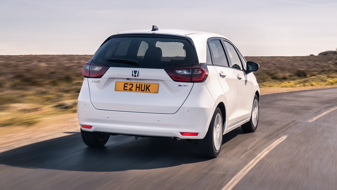 Honda Jazz driving rear view