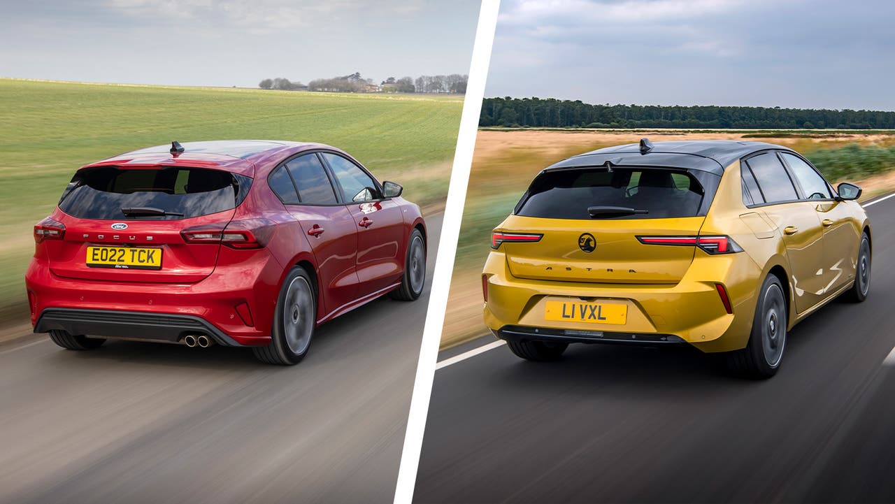 Ford Focus vs Vauxhall Astra rear