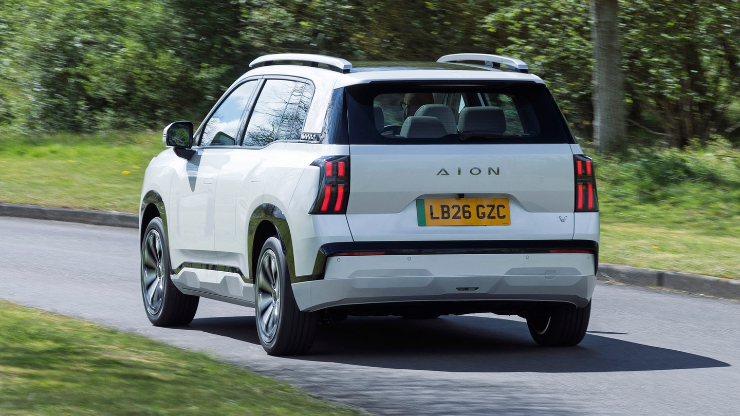 Aion V driving rear view