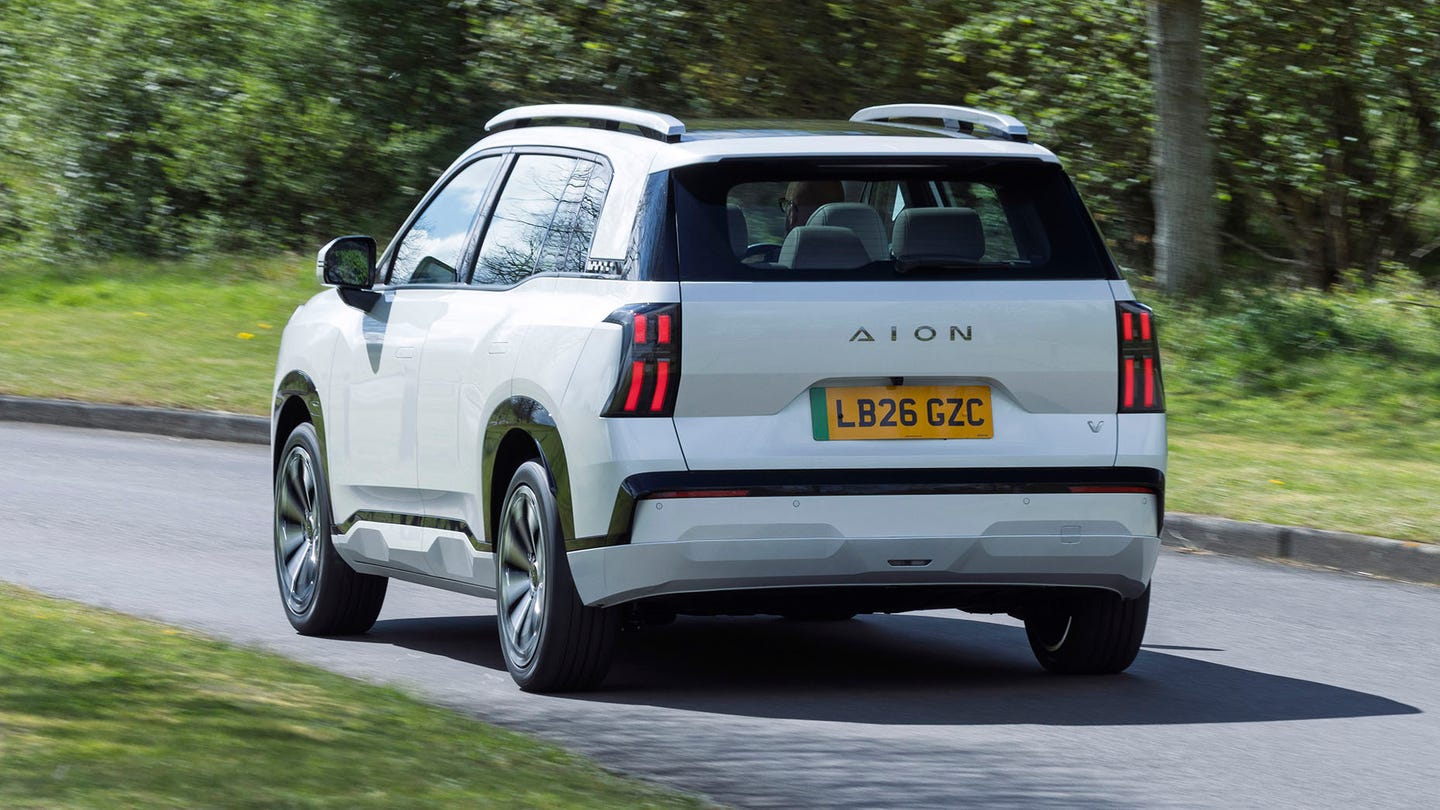 Aion V driving rear view