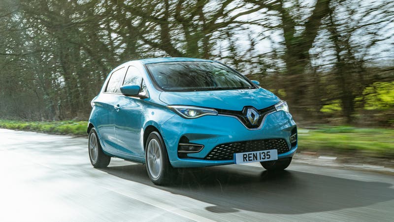 Renault Zoe driving on road