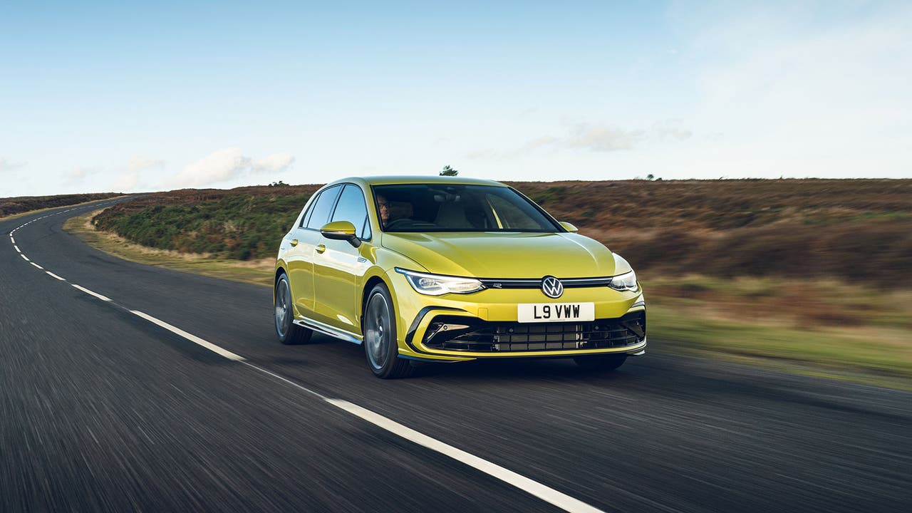 Volkswagen Golf in yellow