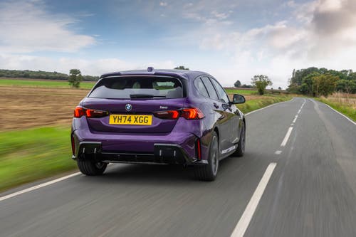 2025 BMW 1 Series rear driving shot