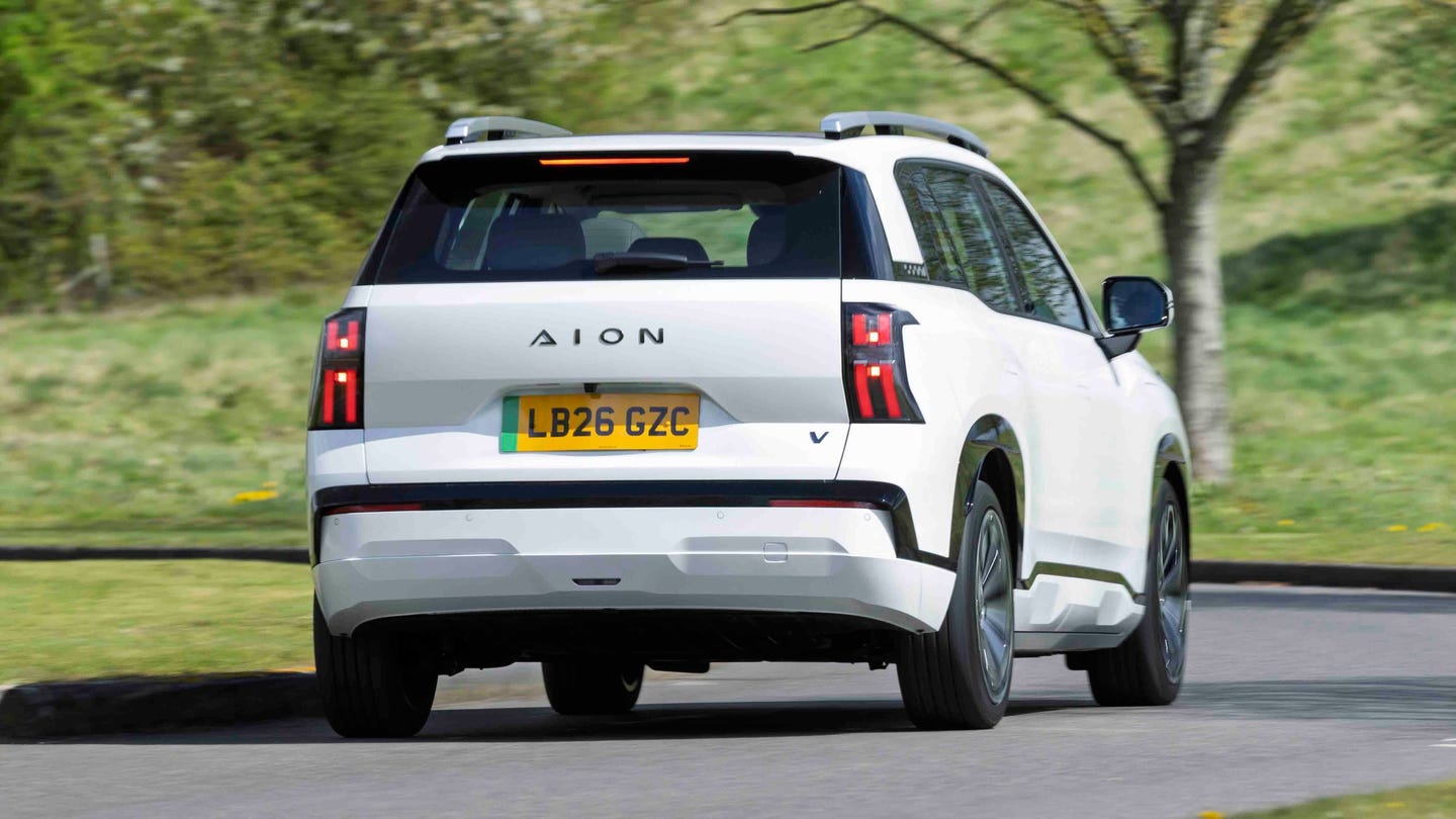 Aion V braking, rear view