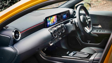 Mercedes A-Class interior from passenger side