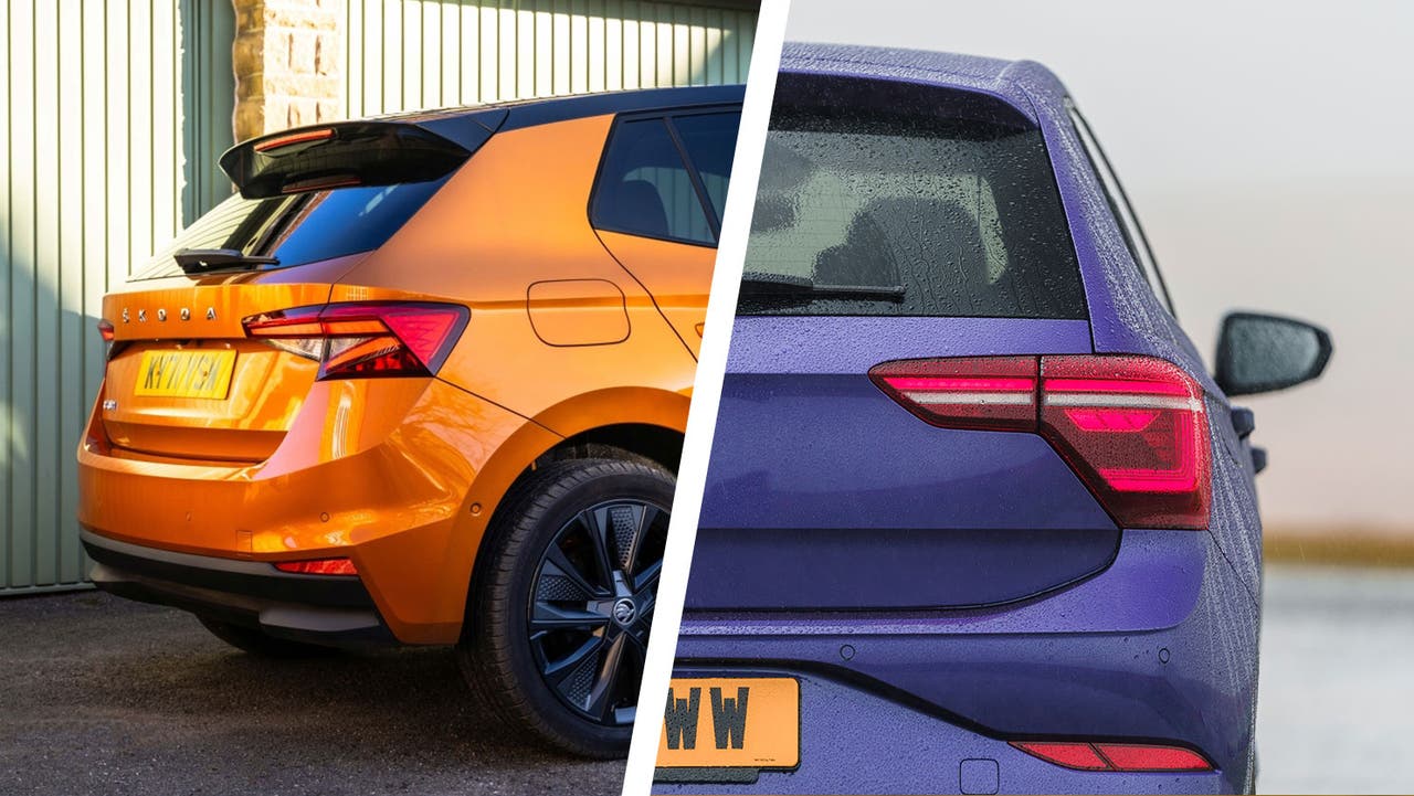 Skoda Fabia vs VW Polo rear detail