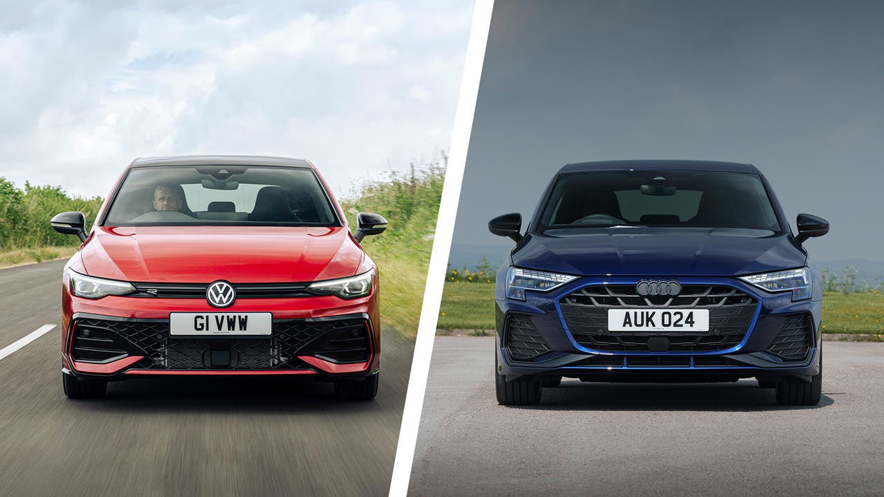 Volkswagen Golf vs Audi A3 front