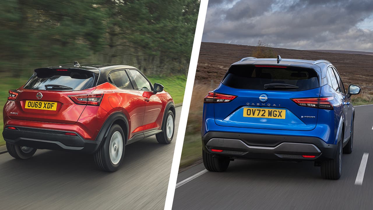 Nissan Juke vs Qashqai rear