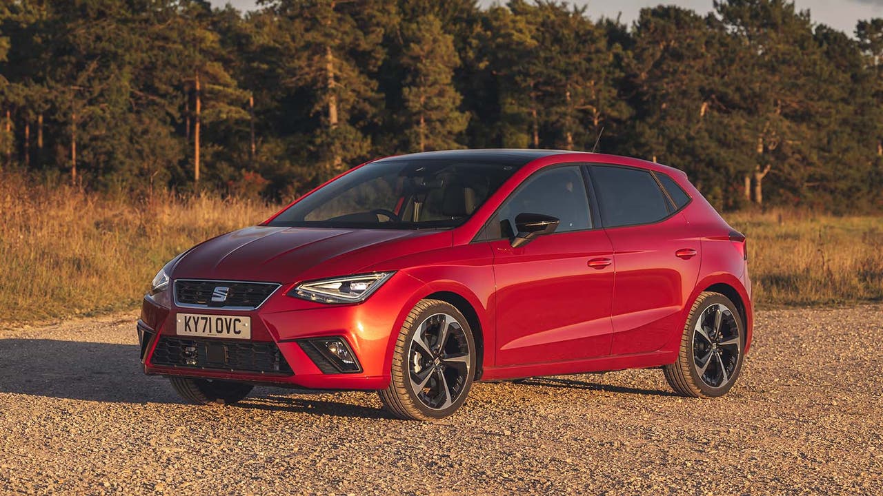 SEAT Ibiza in red, static shot