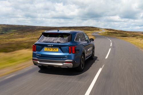 2024 Kia Sorento rear driving shot