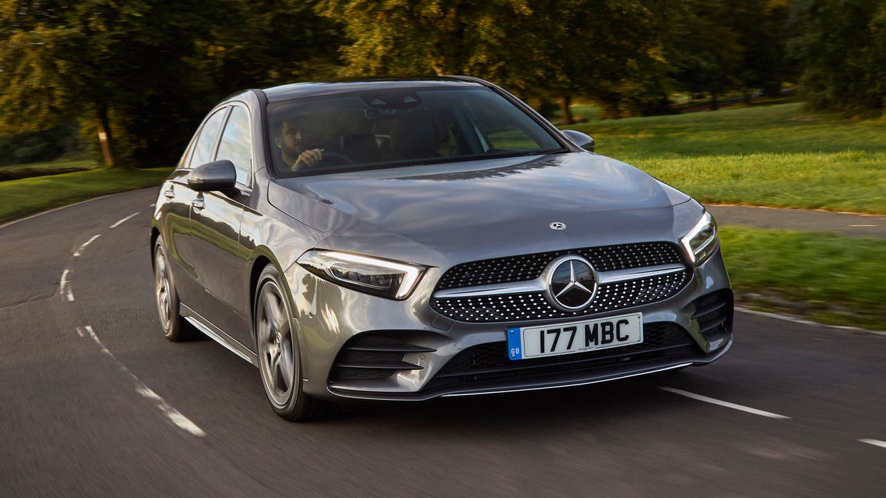 Mercedes A-Class saloon driving