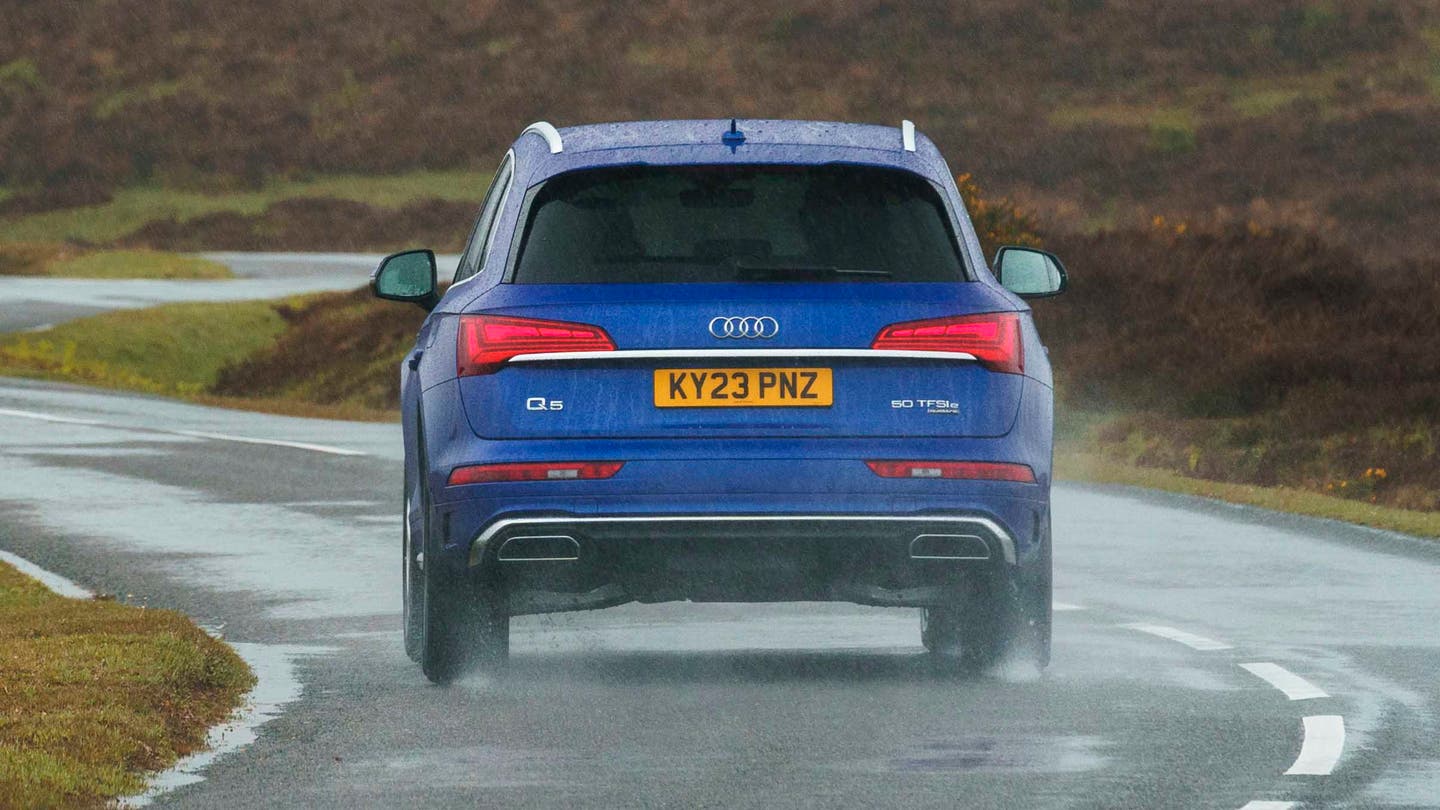 Audi Q5 driving rear view