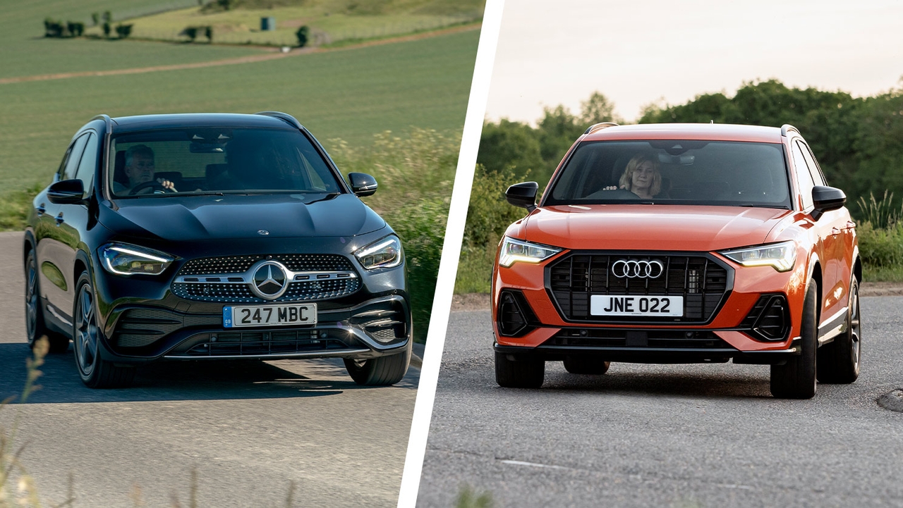 Mercedes GLA vs Audi Q3 driving