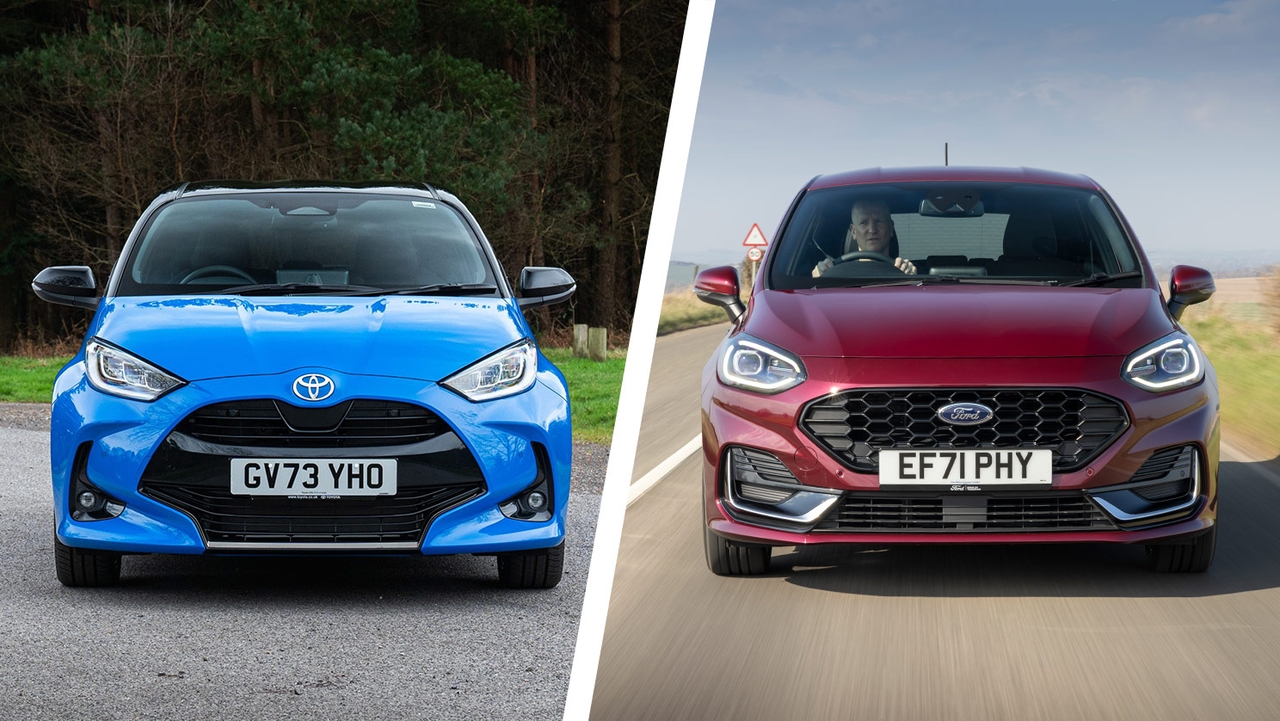 Toyota Yaris vs Ford Fiesta front