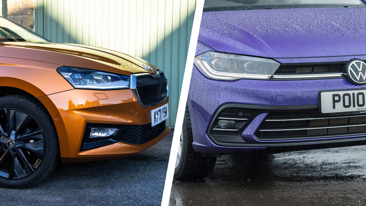 Skoda Fabia vs VW Polo front end detail