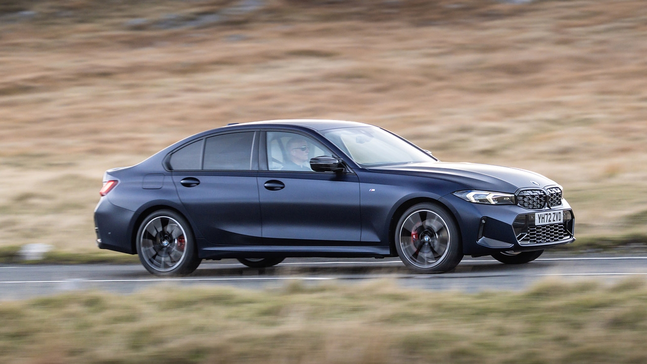 BMW M340i in dark blue