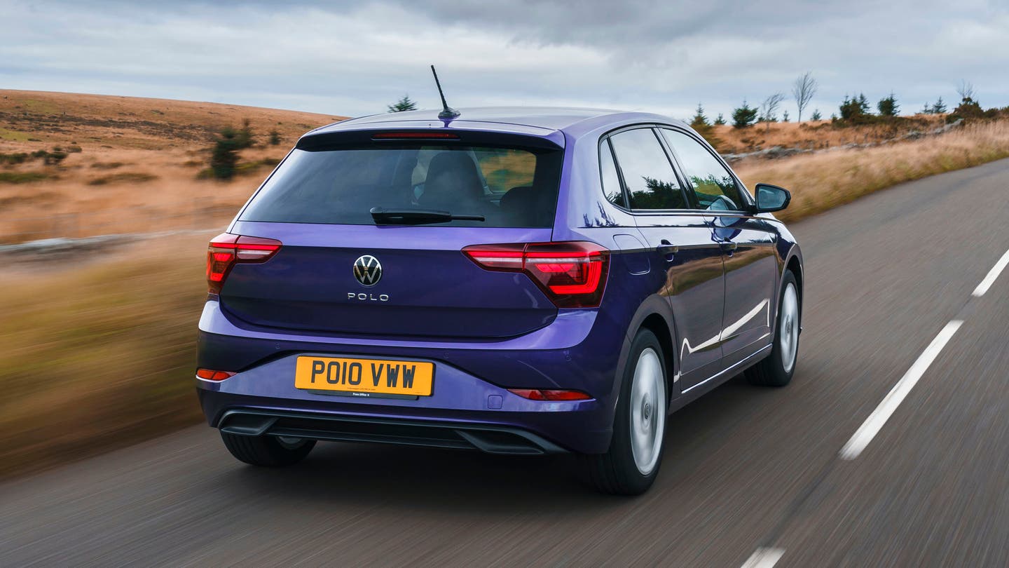 Volkswagen Polo driving rear view
