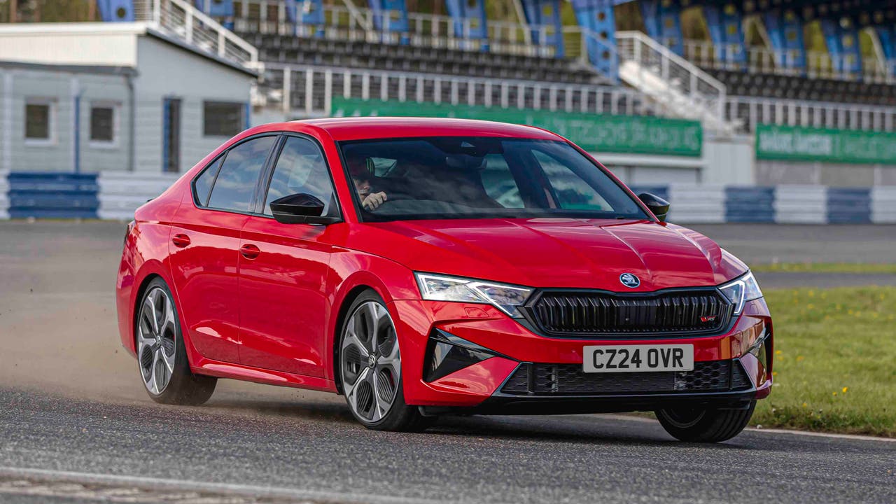 2024 Skoda Octavia vRS hatchback cornering