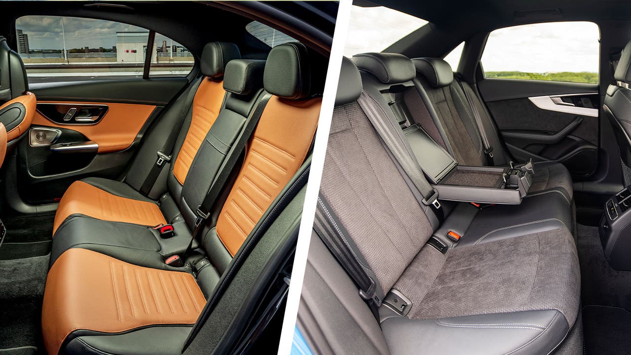 Mercedes C-Class vs Audi A4 rear seats