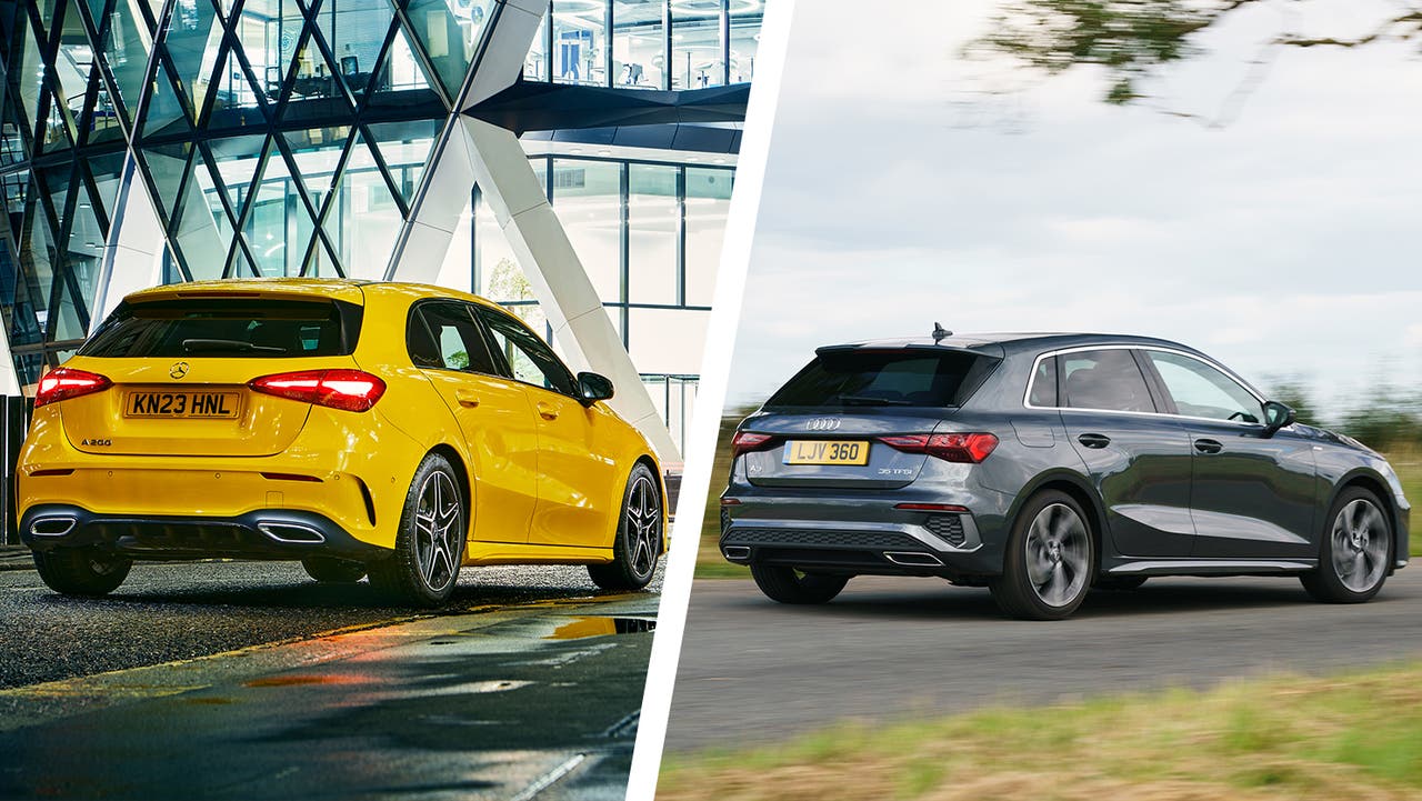 Mercedes A-Class vs Audi A3 rear