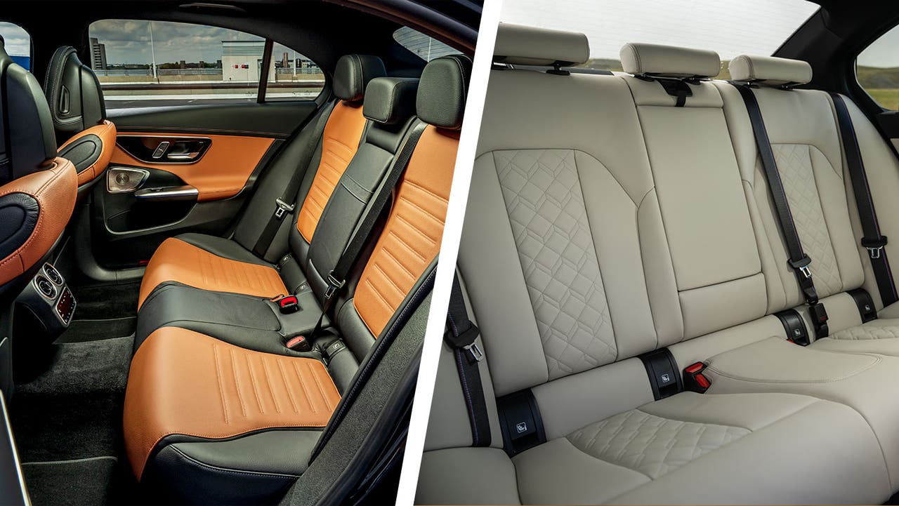 Mercedes C-Class vs BMW 3 Series rear seats