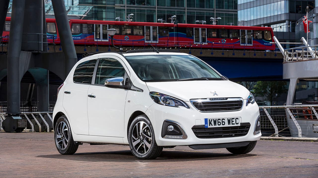 Peugeot 108 in white, static shot