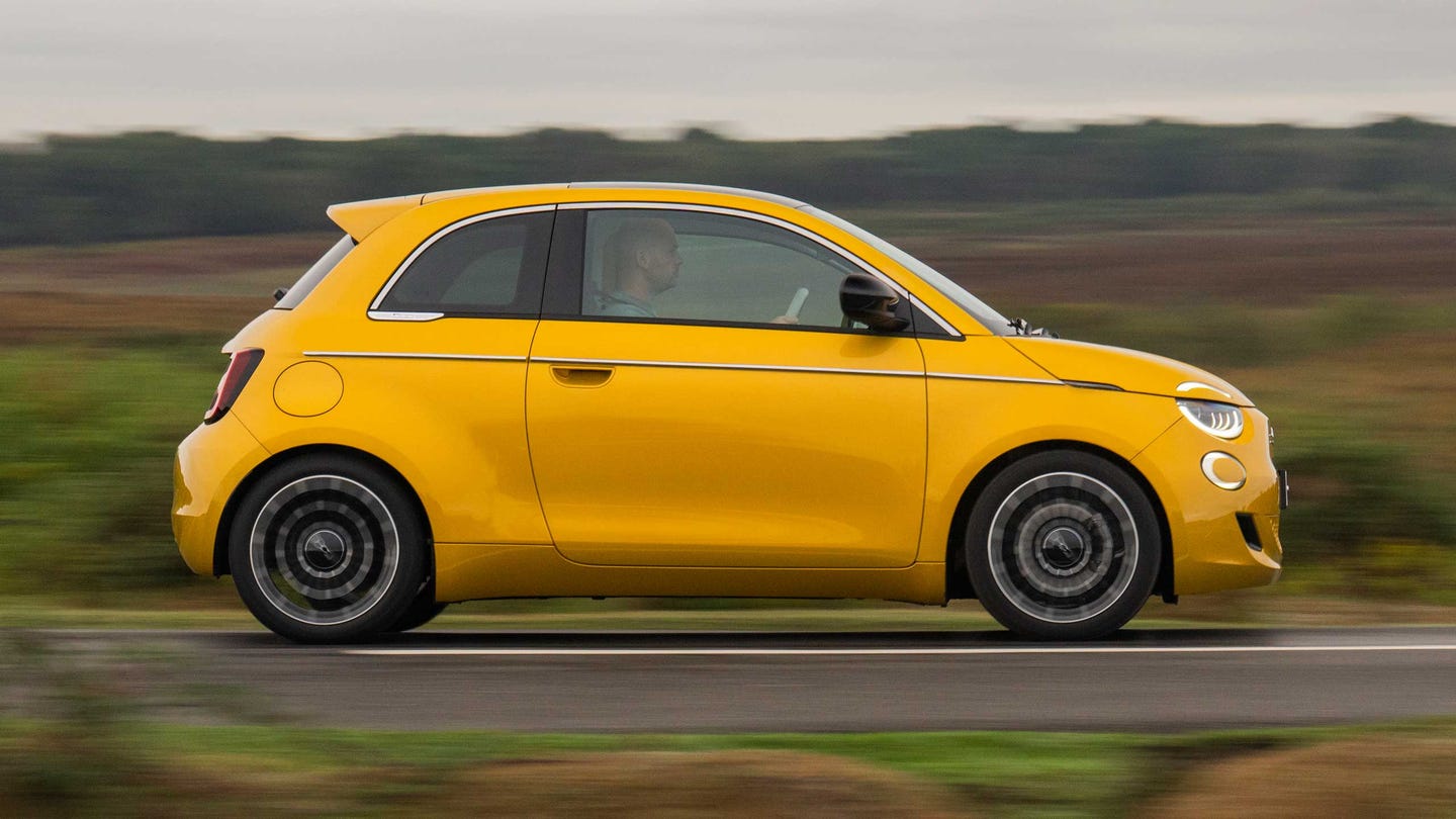 Fiat 500 Hybrid driving side view