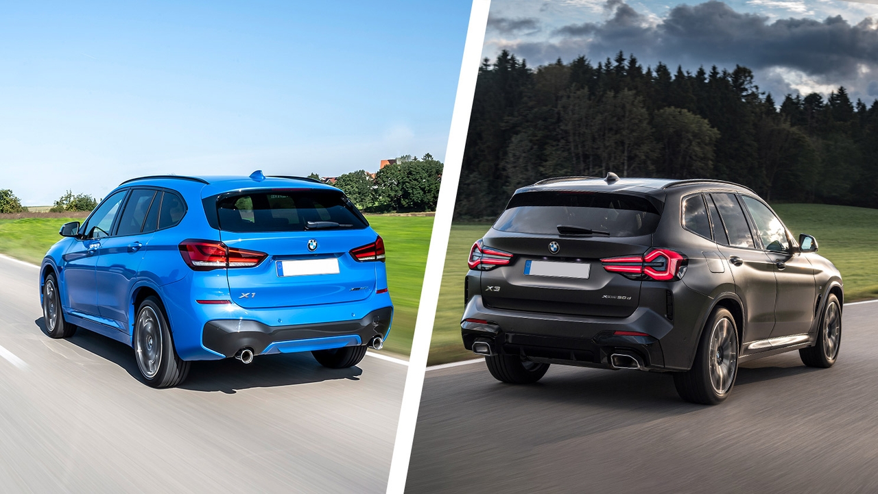 BMW X1 vs BMW X3 – rear three quarter