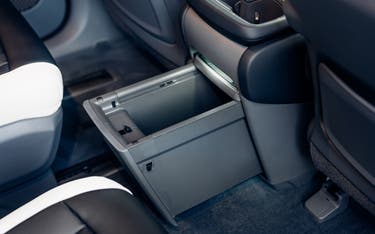 Kia EV9 middle row cubby hole